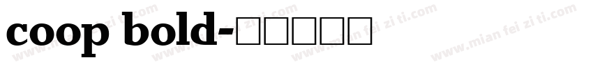 coop bold字体转换